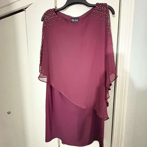 Dresses & Skirts - DHJaz Burgundy Beaded Dress